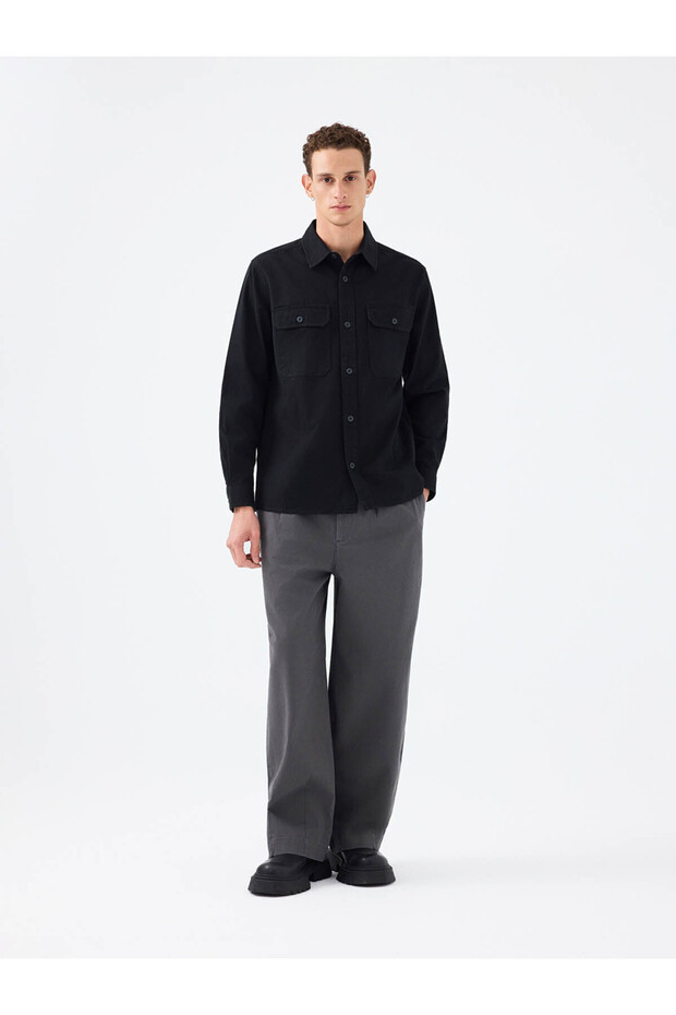 Uzun Kol Antrasit Erkek Gömlek Lf2036930 - 2
