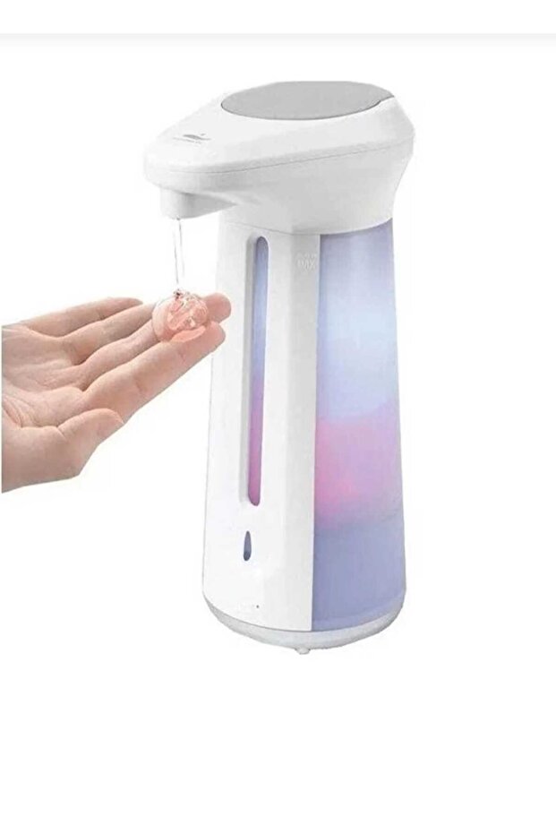 Sensörlü Sabunluk Pilli Led Işık Hareket Sensörlü Pilli Sabunluk Deterjanlık Dezenfektan - 2