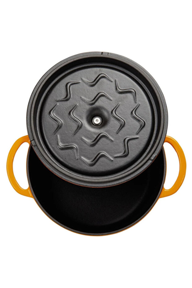 وعاء دائري مقاس 24 سم باللون البرتقالي المتدرج - 6