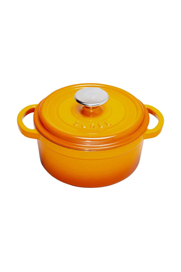 وعاء دائري مقاس 24 سم باللون البرتقالي المتدرج - 1