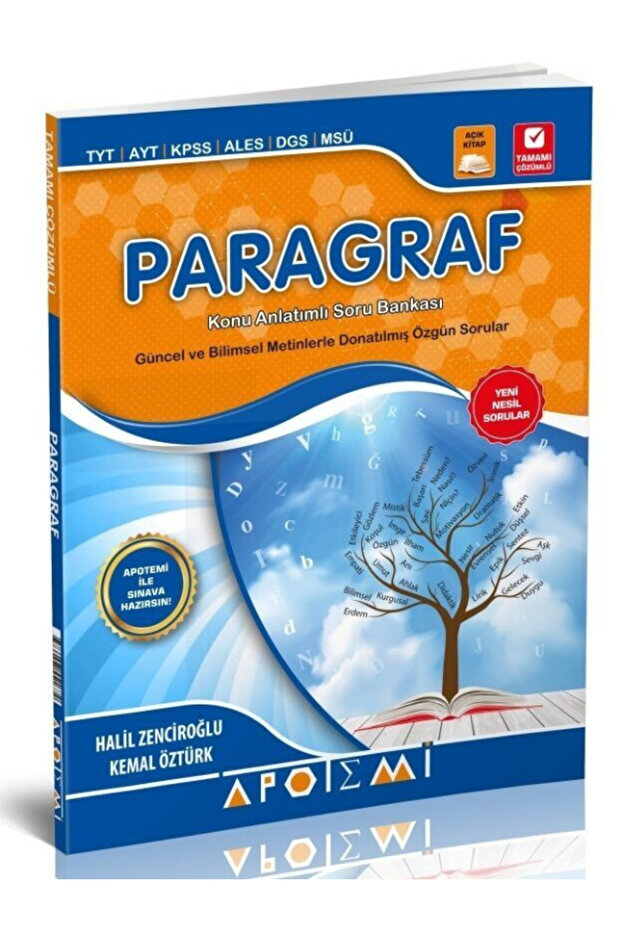 Apotemi 2026 TYT Paragraf Soru Bankası ve Doktrin Terminoloji Paragraf 20x35 Deneme +1 Deneme - 2