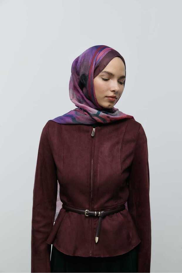 شال من الخيزران بنمط طبيعي - 1