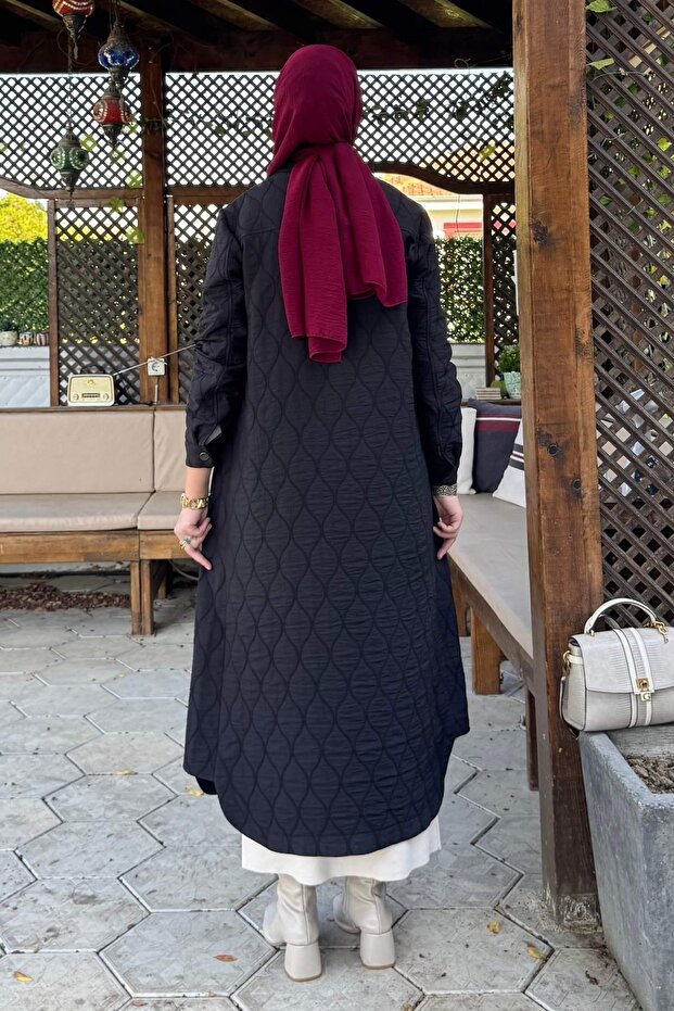 Elmas Kapitone Kap Siyah - 7