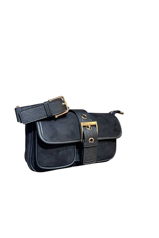 Suede Bag Is a Very Stylish and Awesome Model in Suede Black