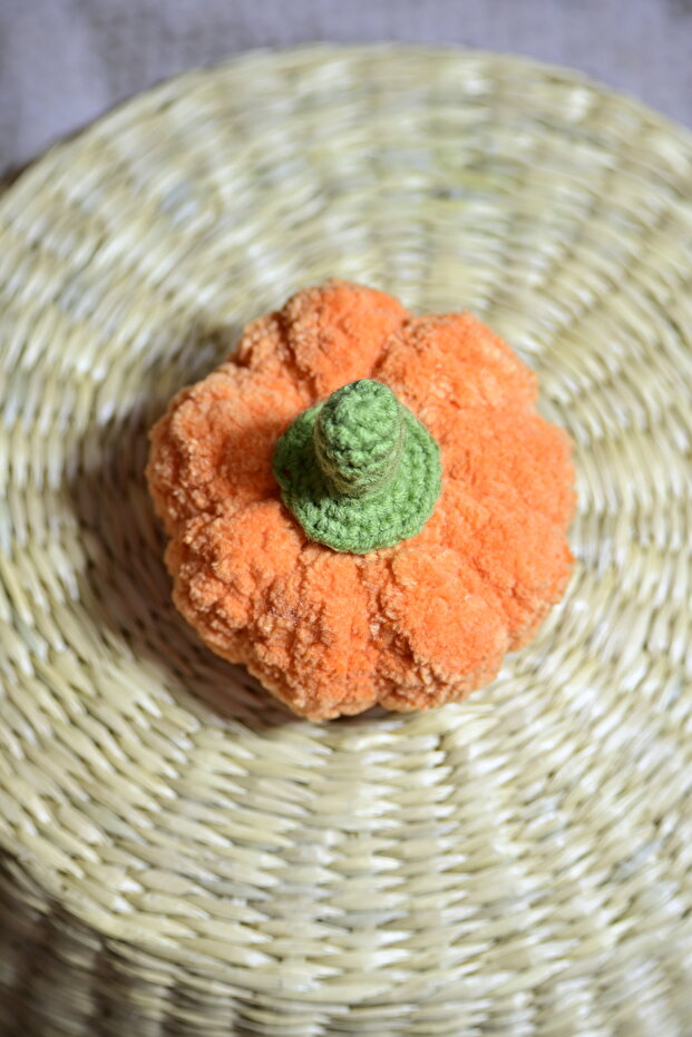 3'lü Balkabağı Dekor Örgü - 6