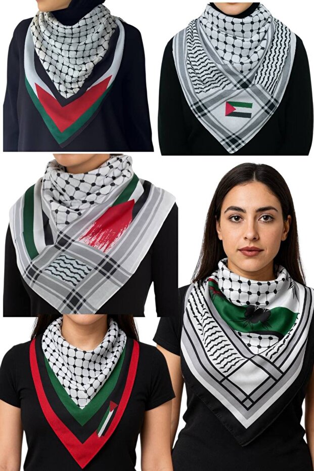 5 Pieces of 100/100 Santa Palestine Flag