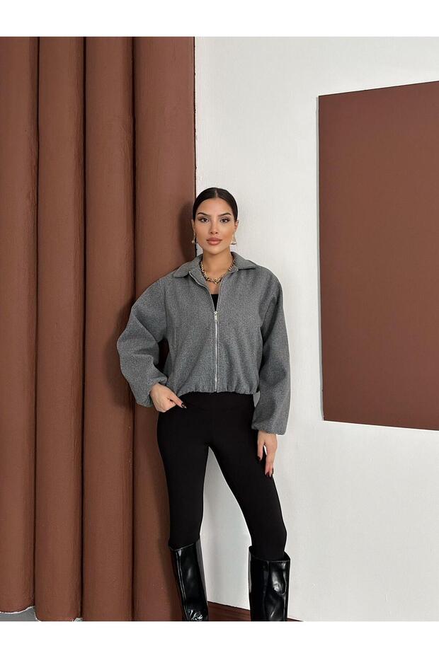 سترة قصيرة ناعمة من نوع بومبر - 2