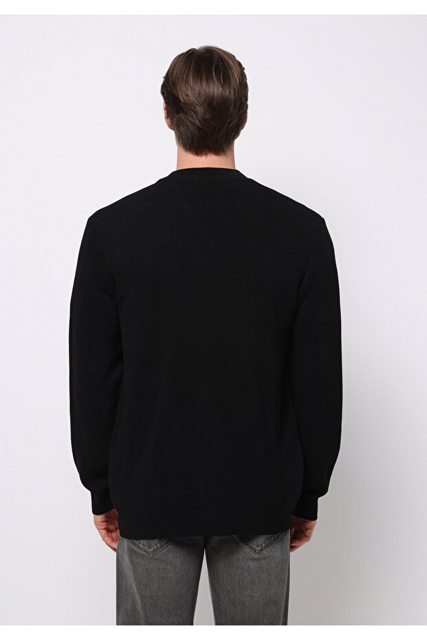 Regular Fit Erkek Siyah Hırka - 2
