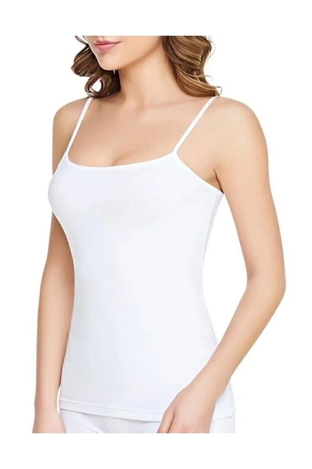 Modal Cotton Undershirt with Thin String Straps Md - 5
