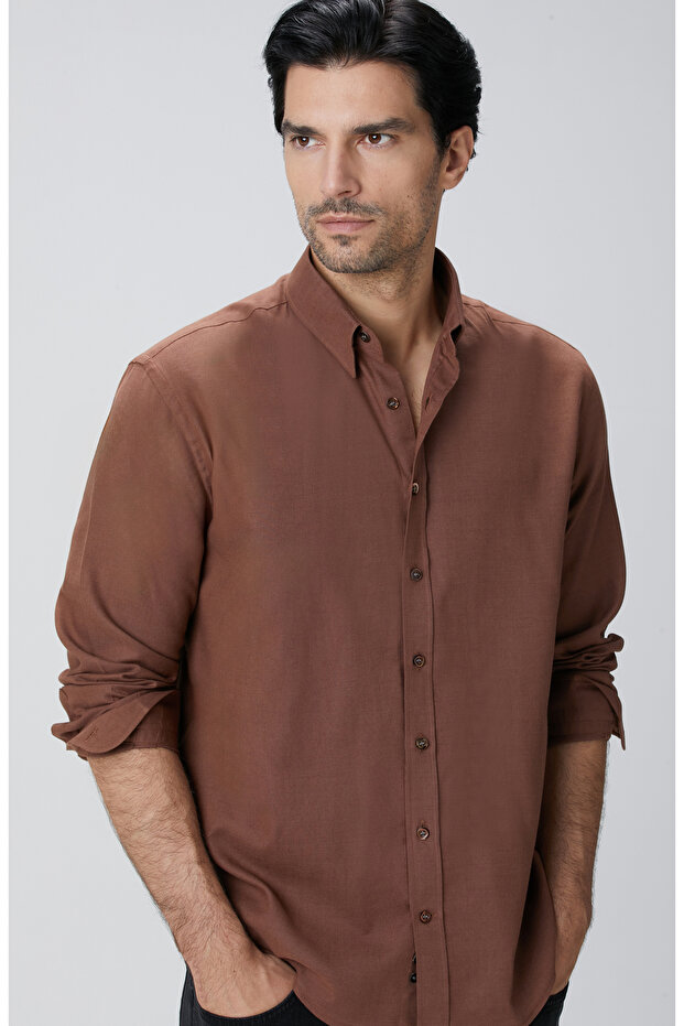 Kiremit Flanel Comfort Gömlek - 2