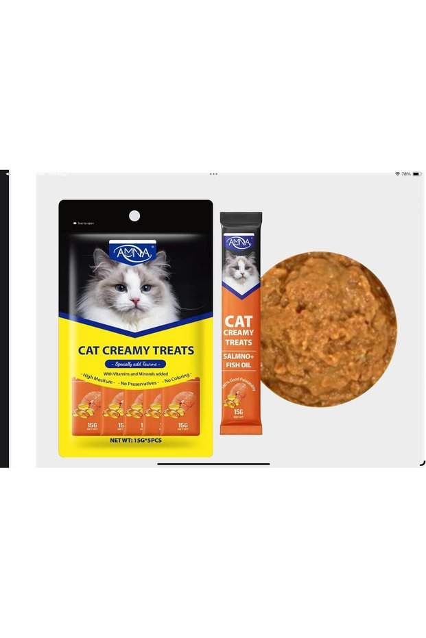 Cat Creamy Treats, Variety Pack, 5 Flavours, Chicken and Blueberry, Salmon, Goat Milk, Fish Oil