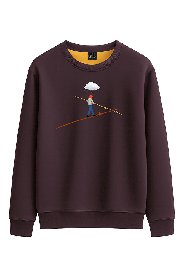Regular Yağmur Adam Printed Sweatshirt