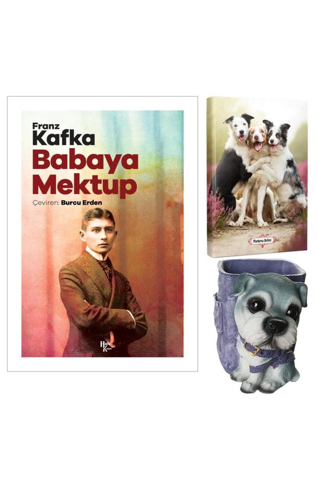 Babaya Mektup - Franz Kafka and Decorative Dog Pen Holder - Neşeli Dostlar Planlama Defteri