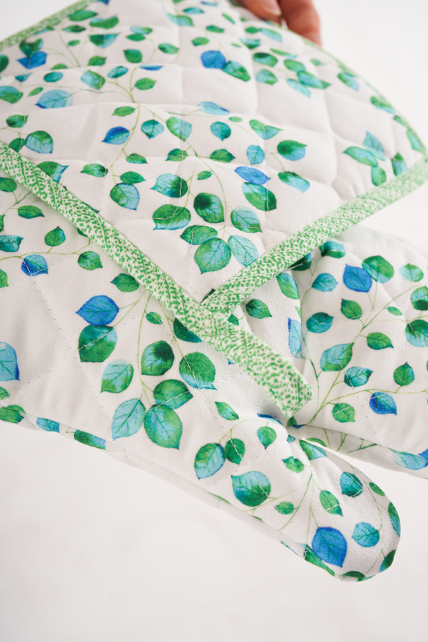 Çiçek Desenli Eldiven Tutaç - 2