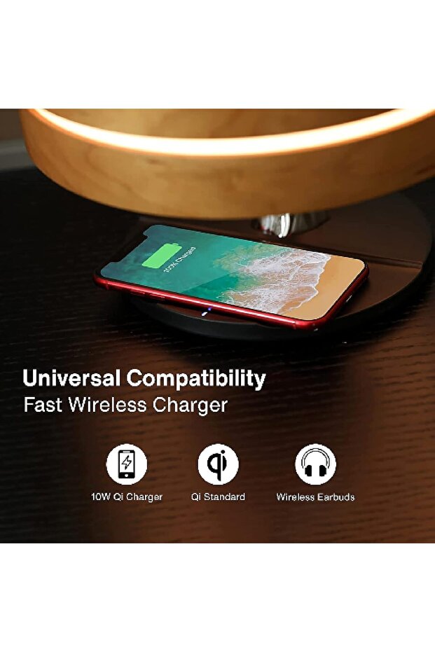 Bedside Lamp with Bluetooth Speaker and Wireless Charger, Sleep Mode, Bluetooth Speaker Desk Lamp - 4