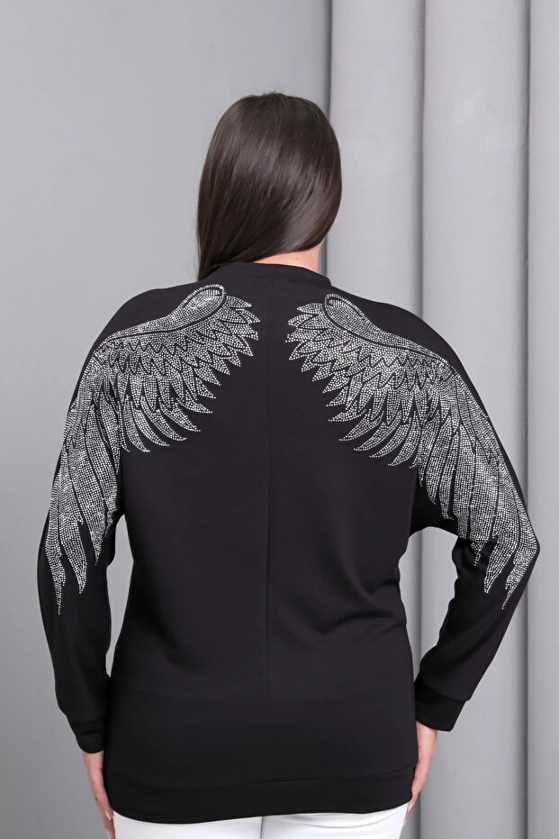 Back Wing Stone Printed Sweatshirt