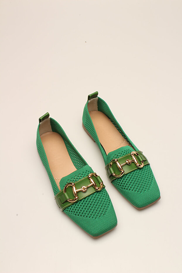 Green Knitwear Women's Shoes