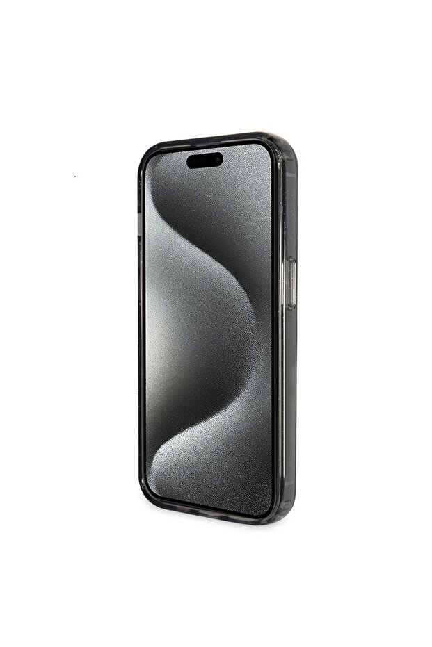 Case for IPhone 15 Plus, Ring Stand Script Glitter - Black - 2