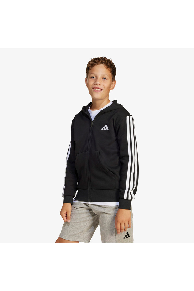 Essentials Full Zip Çocuk Siyah Eşofman Üstü - 1