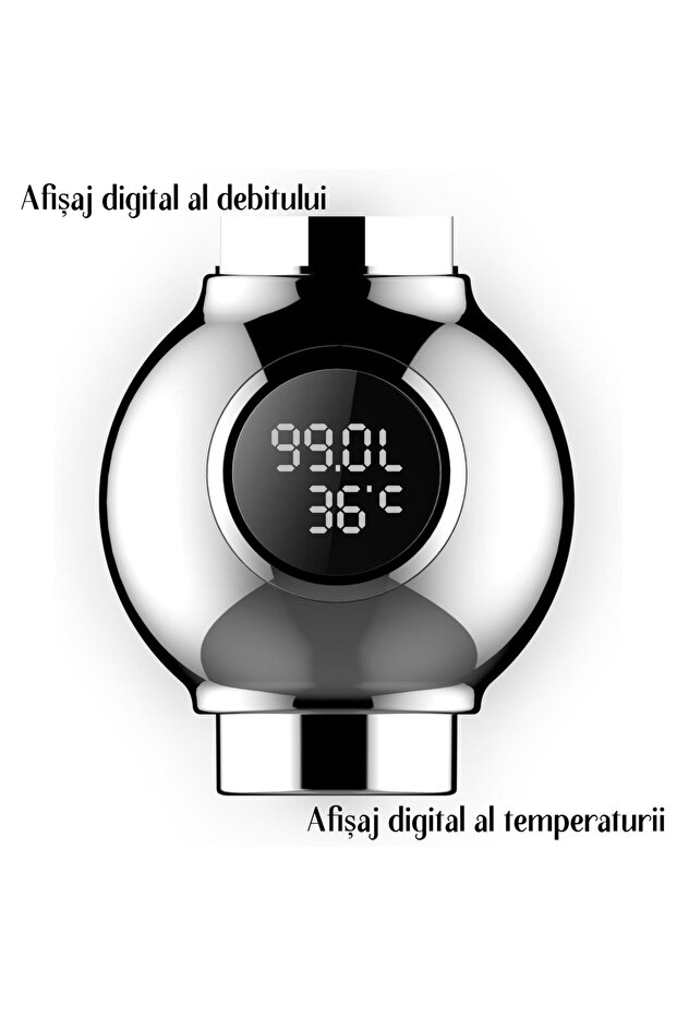 Faucet Extension with Water Temperature and Flow Display, Self-Loading Function, Universal Sink Model - 1