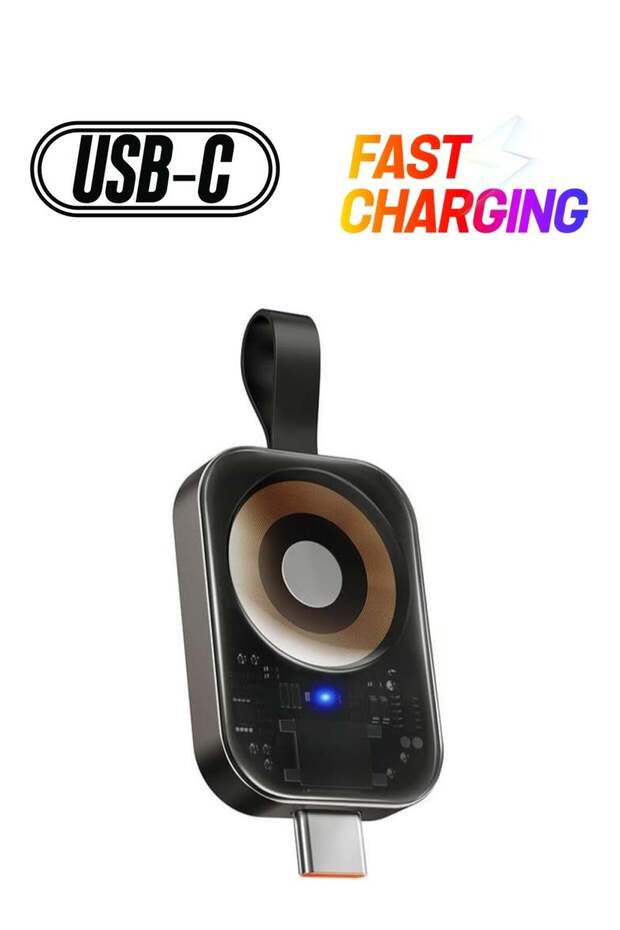 CH-2062 Magnetic Wireless Charger for Apple Watch with Type-C Input CH2062 Black