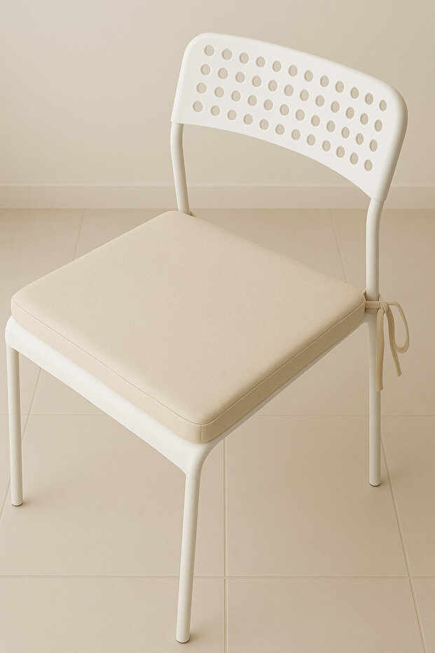 Garden Balcony Living Room Light Cream Ticaretjet Chair Cushion Without Bottom Zipper