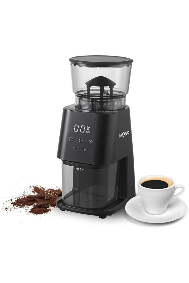 Electric Coffee Grinder 150W | 11 Grind Settings | 130g Capacity | LED Display