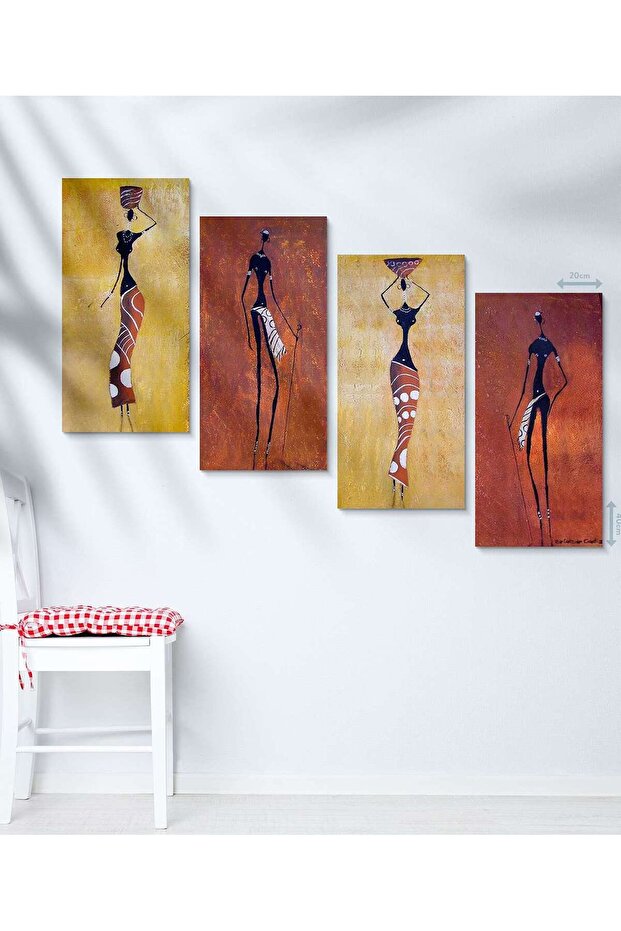 Afrikalı Kadınlar 4lü mdf tablo - 1