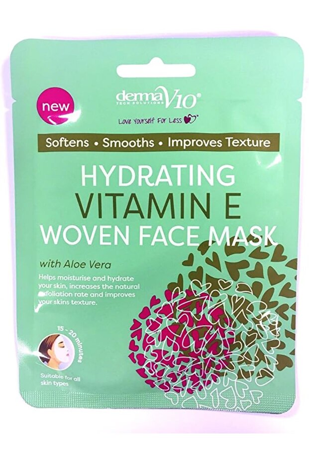 Derma V10 Hydrating Vitamin E Woven Face Mask, mixed color