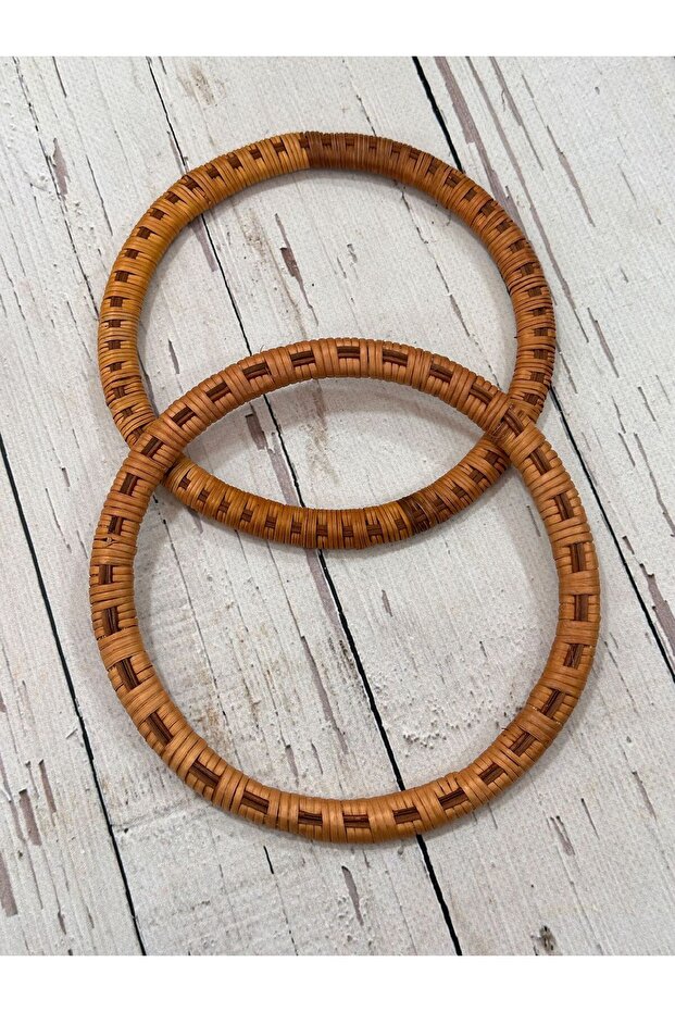 Gerçek Bambu Çanta Sapı İnce Örgülü Model 1 Çift - 2