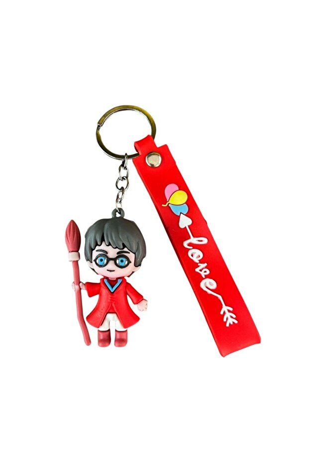 Colorful Silicone Keychains-Red Harry Potter