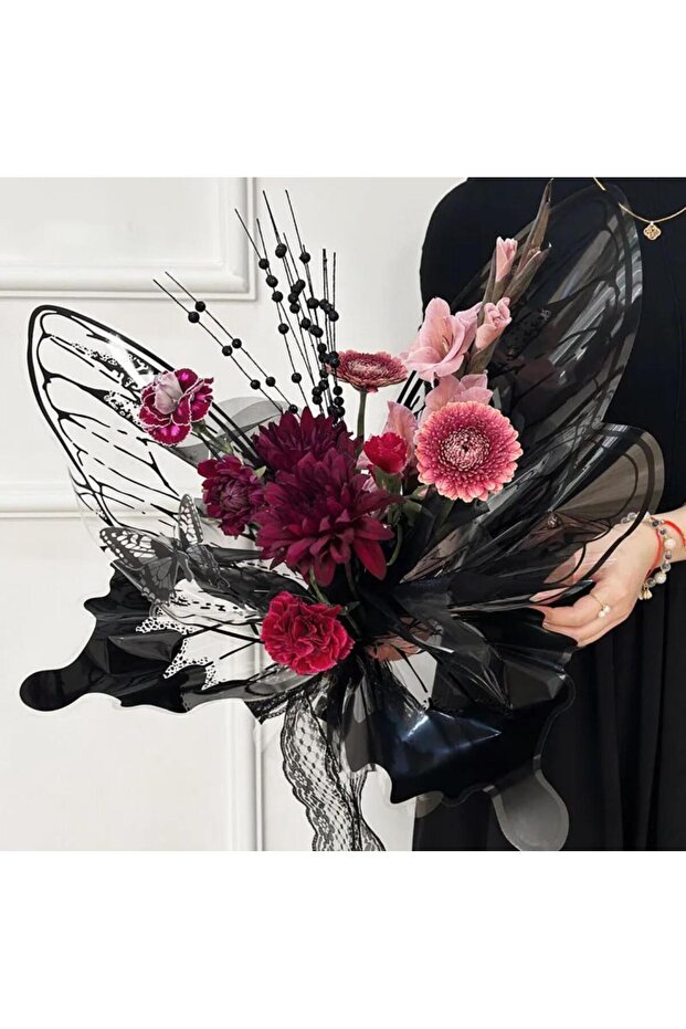 Silver plastic butterfly packaging, 40 pieces - 6