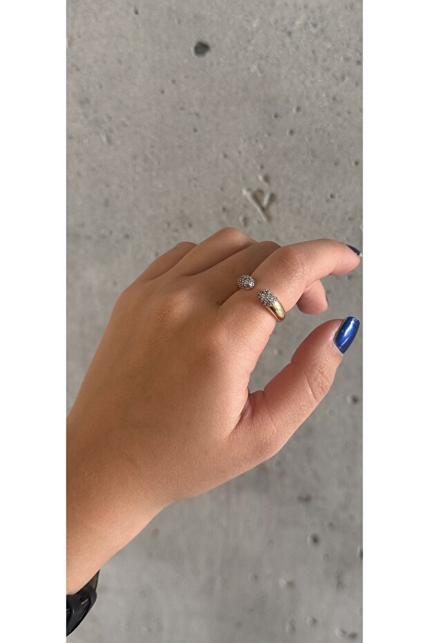 خاتم بتصميم حجر الزركون قابل للتعديل - 2