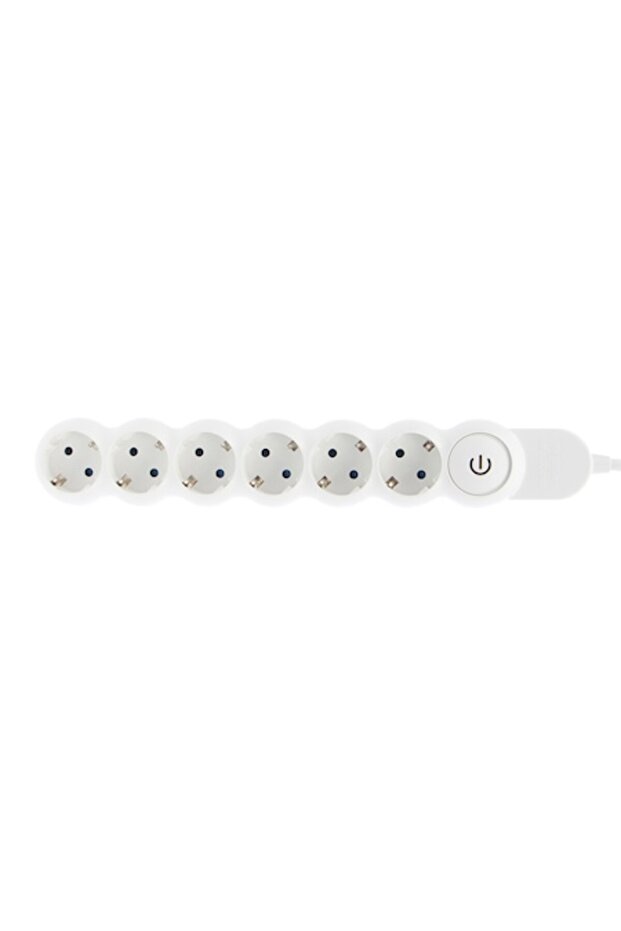 Line extension cord with 6 sockets, cable length 1.5 m, maximum power 3500W, 3 x 1.5 mmp, in - 1