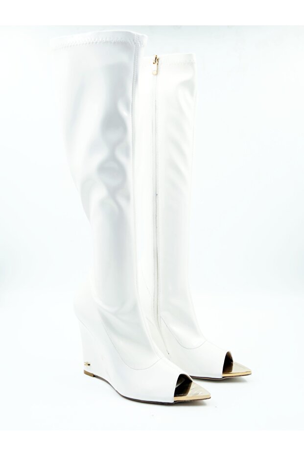 Women's Genuine Leather Wedge Heel Boots