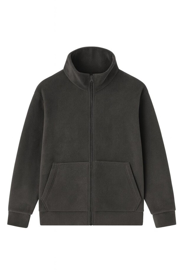 Men's Anthracite Fleece Full Zip Zippered Anthracite Men's Fleece Anthracite Fleece