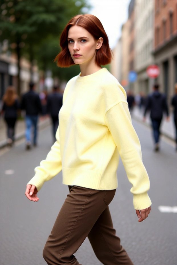 Women's Regular Fit Low Sleeve Crew Neck Knitwear Sweater Comfortable Stylish Choice for Winter Days Quality