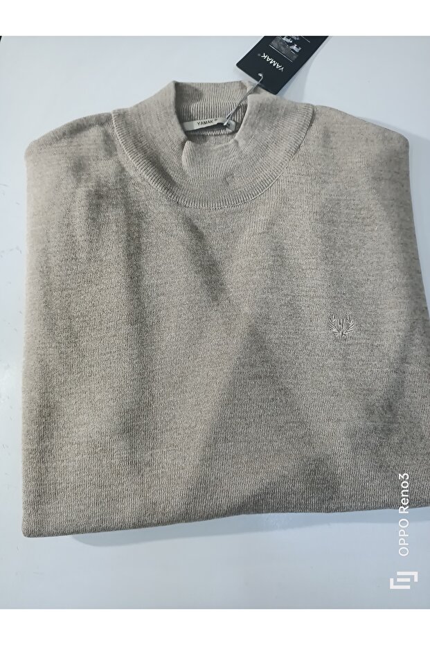 Yamak Knitwear Steel Mesh Woolen Half Turtleneck Sweater