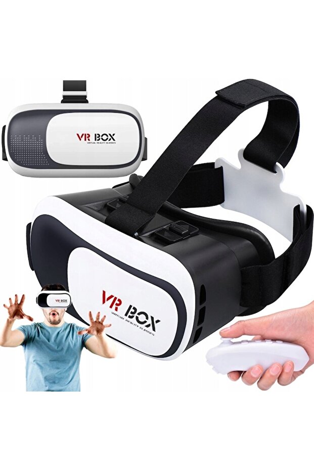 Retoo VR glasses, VR BOX model, set with Bluetooth controller, 3D, for 3.5"-6.3" smartphone - 2
