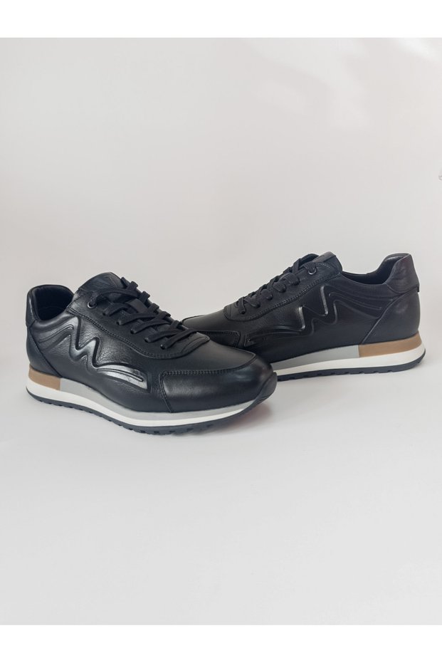Men's Casual Shoes Genuine Leather Thermo Sole Orthopedic Lace-Up Comfortable
