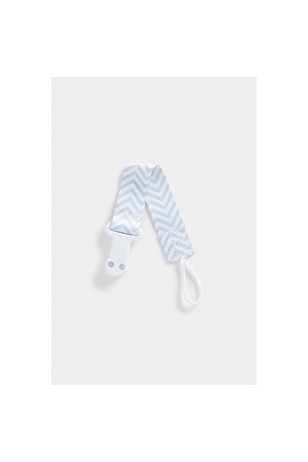 Blue Chevron Soother Clip
