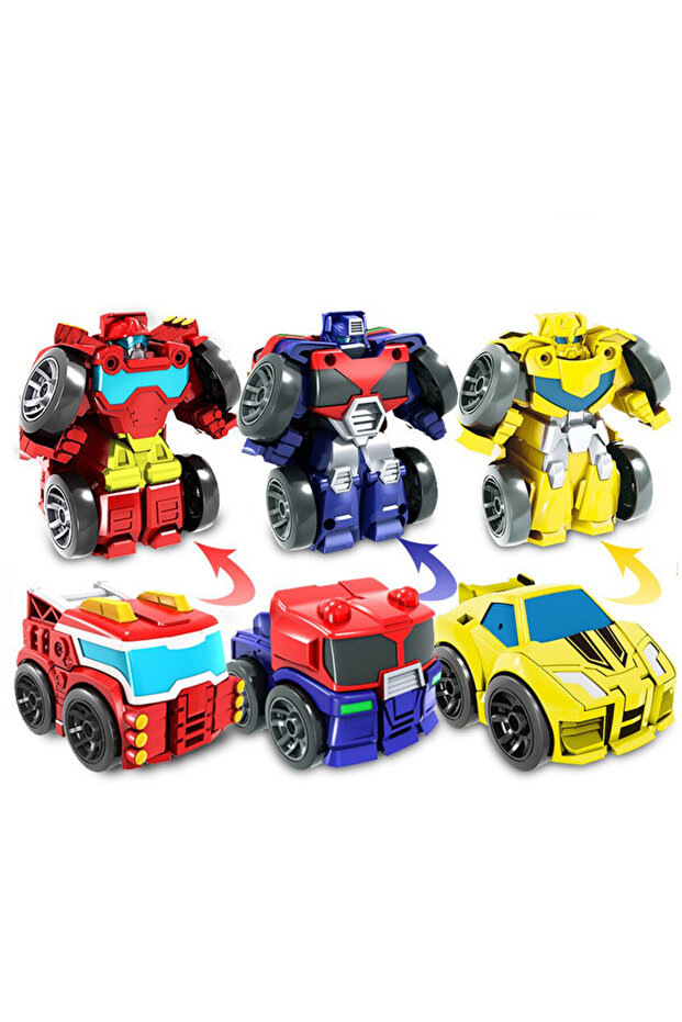 Robot Deformation Track Set – Transforming Car to Robot Launch Playset - 4