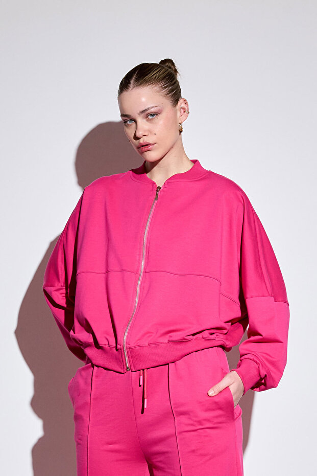 Fermuarlı Eşofman Üstü - 1