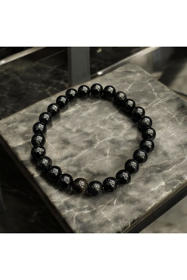 Aurastone Black Tourmaline Natural Stone 8mm Bracelet