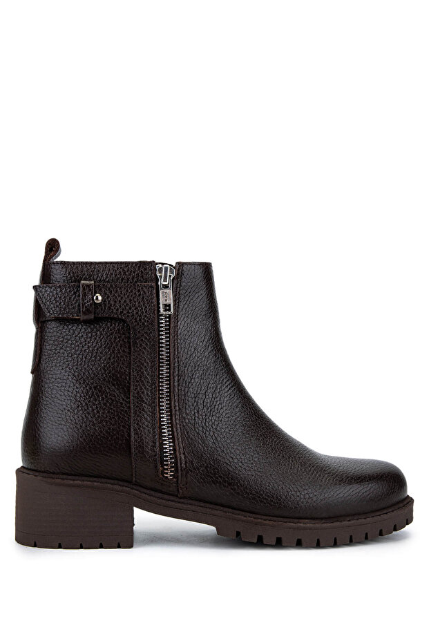 Women's Genuine Leather Brown Casual Boots