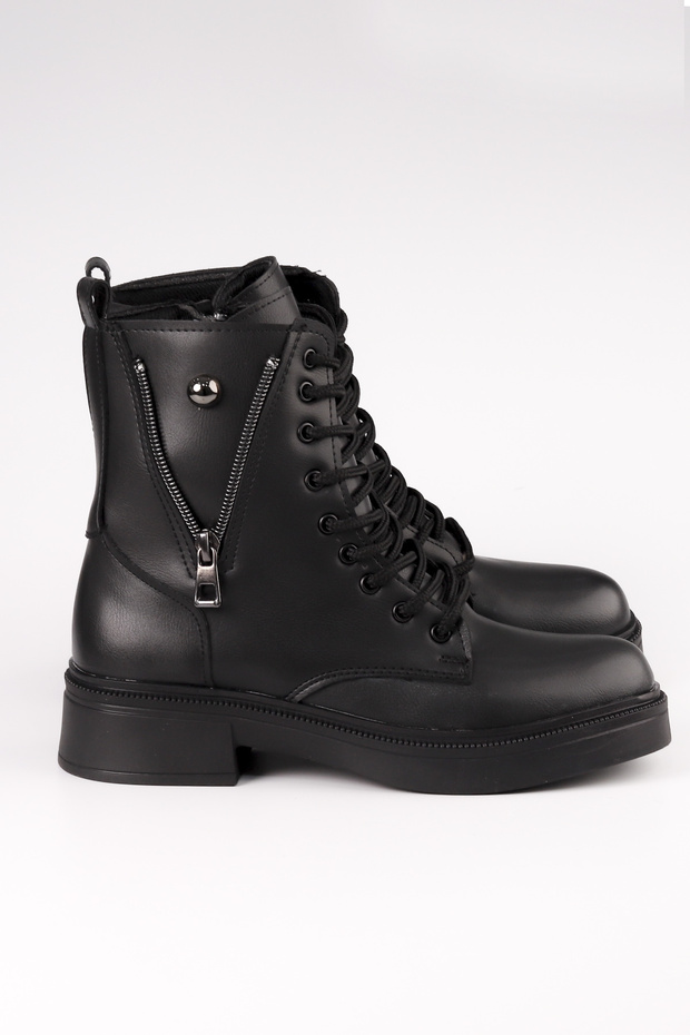 Eldor 501 Zipper Detail Lace up Boots
