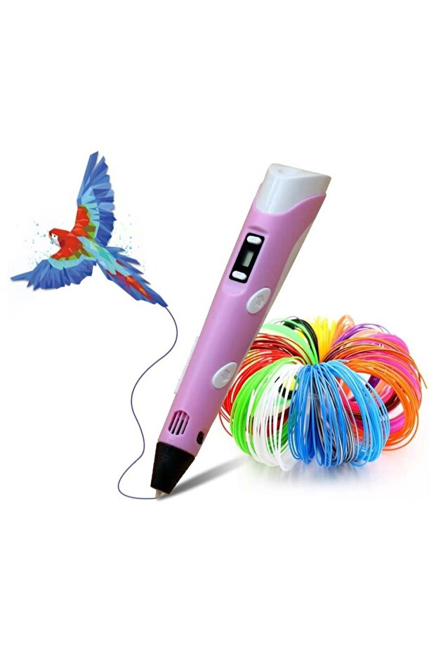 3D Printing Pen with LCD Display, Compatible with 1.75mm PLA/ABS, Pink