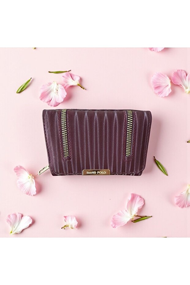 David Polo Pleated Women's Wallet