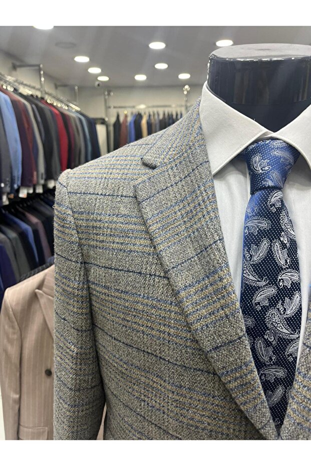 Battal Big Size 4 Drop Wool Men's Jacket