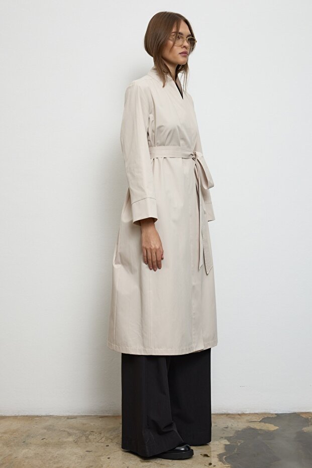 Moon Trençkot Bej - 5